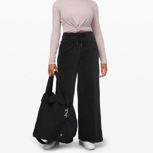 NWT LULULEMON Morning Restore Pant Black Velour 10